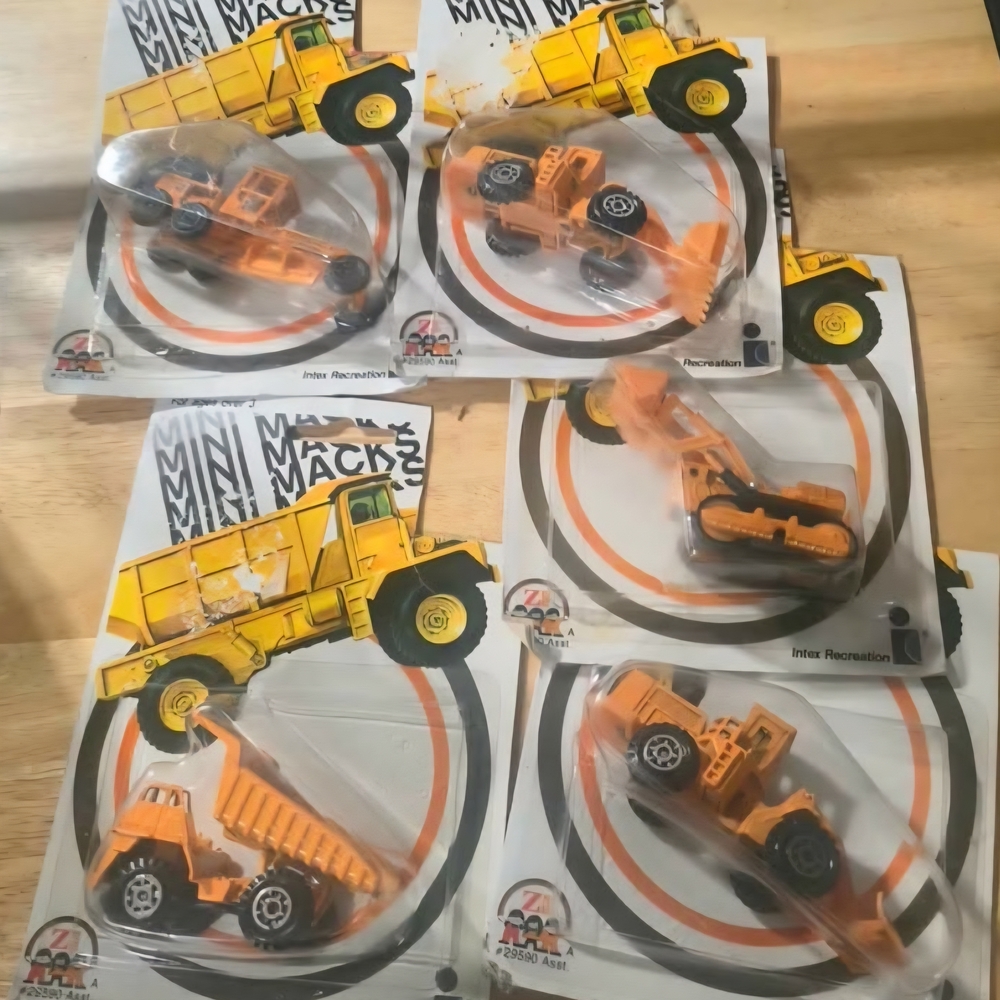1981 Mini Macks Construction Vehicle Set - Set Of 5